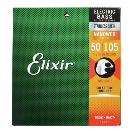 Elixir - Elixir 14702 Stainless Steel Bas Gitar Teli (50 - 105)