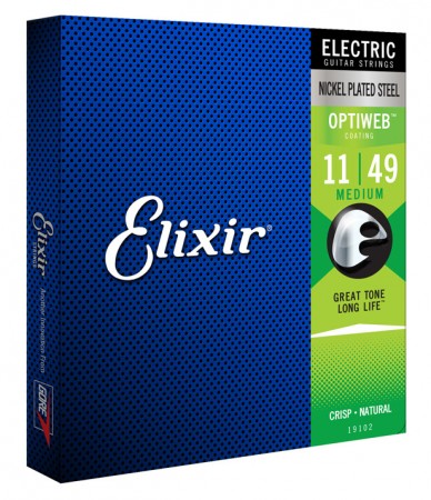 Elixir 19102 Nickel Plated Optiweb 11-49 Elektro Gitar Teli - Thumbnail