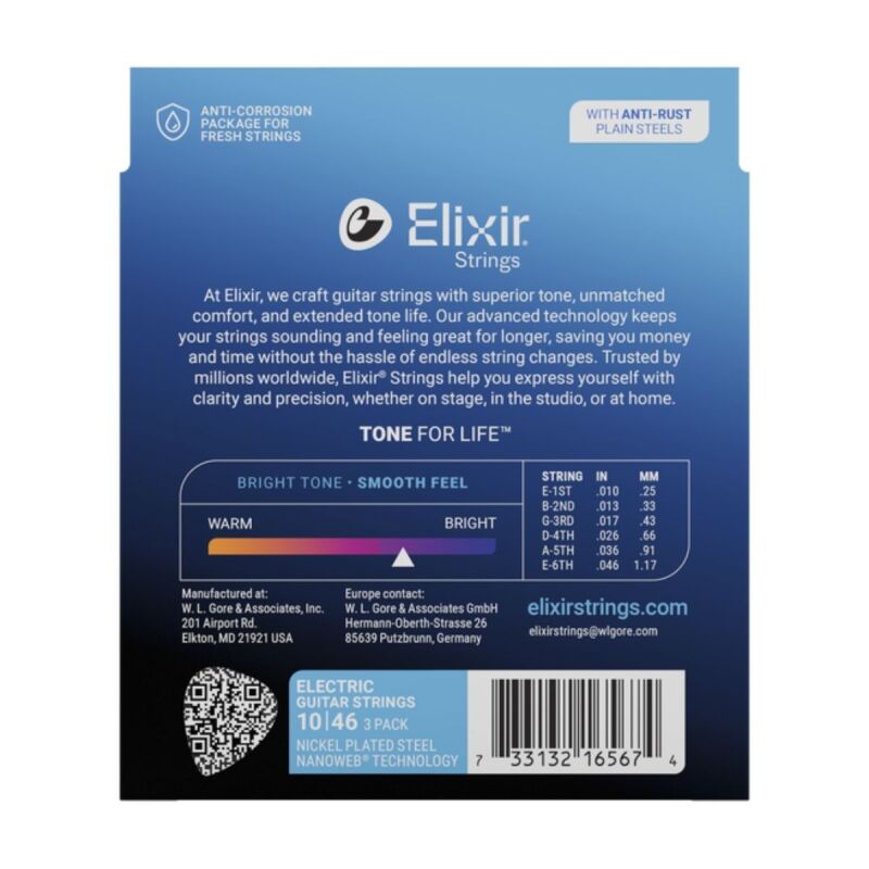 Elixir( 3 Pk 12052 ) 010-046 Elektro Gitar Teli - 2