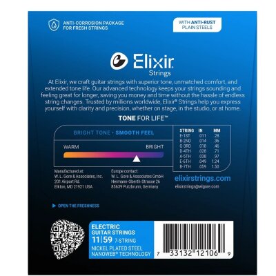 Elixir 12106 Nanoweb Medium 7 Telli Elektro (11-59) - 3