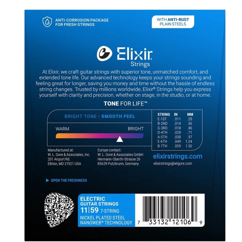 Elixir 12106 Nanoweb Medium 7 Telli Elektro (11-59) - 3