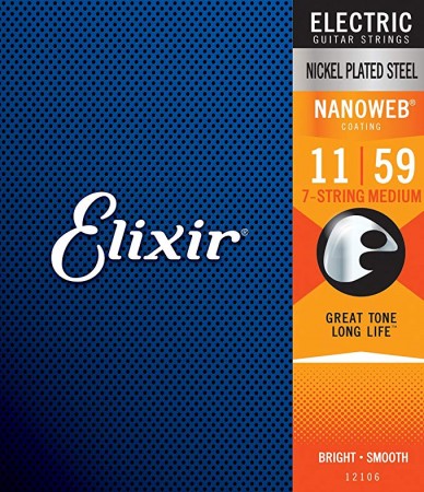 Elixir - Elixir Nanoweb 12106 7 Telli Elektro Gitar Teli (011 - 059)