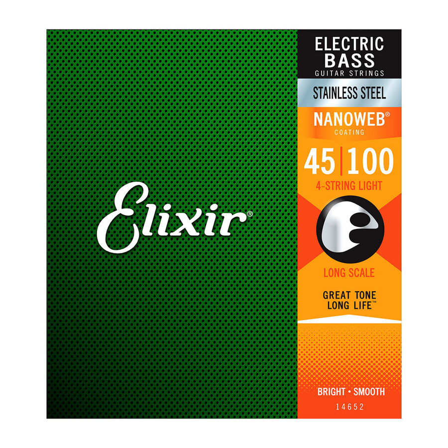 Elixir Nanoweb Stainless Steel 14652 4 Telli Bas Gitar Teli (045-100) - 1