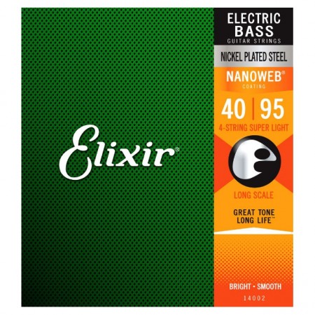 Elixir - Elixir Nanoweb Super Light 14002 4 Telli Bas Gitar Teli (040-095)