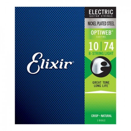 Elixir - Elixir Optiweb 19062 8-Telli Light Elektro Gitar Teli (010 - 074)