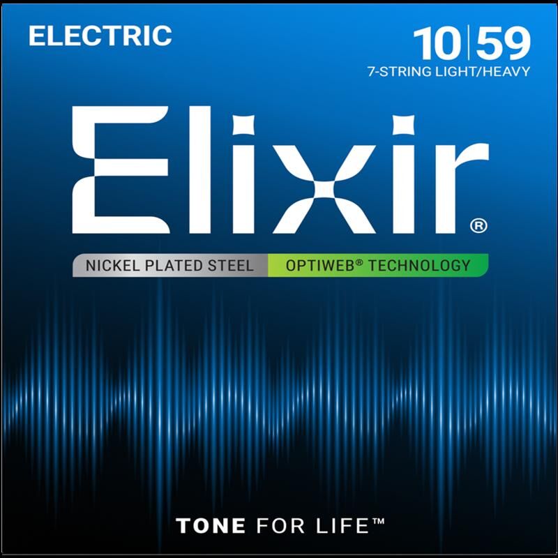 Elixir Optiweb 19074- 7 Telli Elektro Gitar Teli (010 - 059) - 1