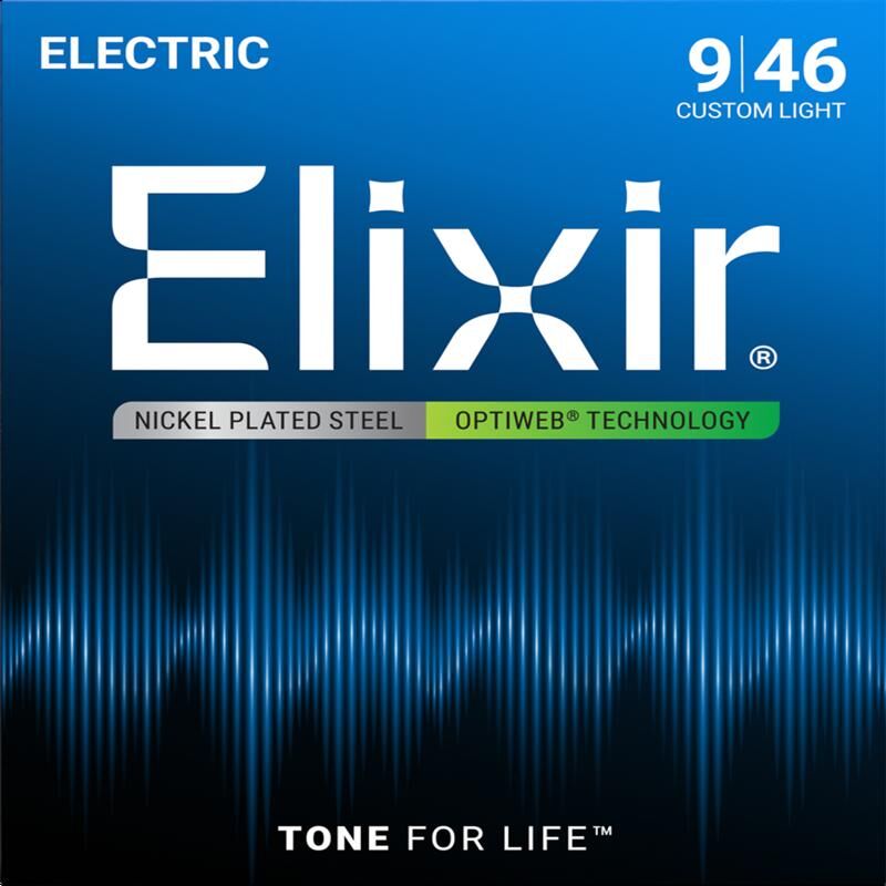 Elixir 19027 Optiweb Custom Light Elektro Gitar Teli (09-46) - 2