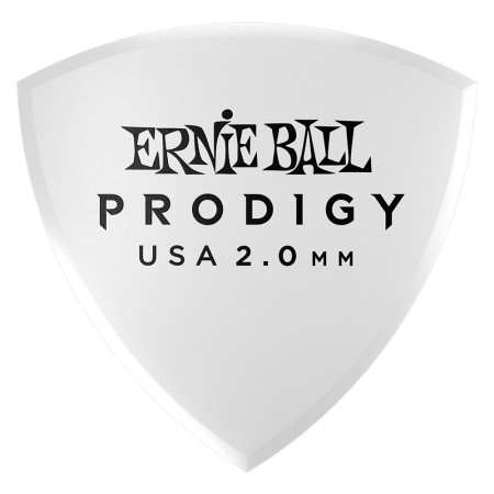 Ernie Ball - Ernıe Ball 2.0mm P09341 Whıte Large Shıeld Prodıgy Tek Gitar Pena