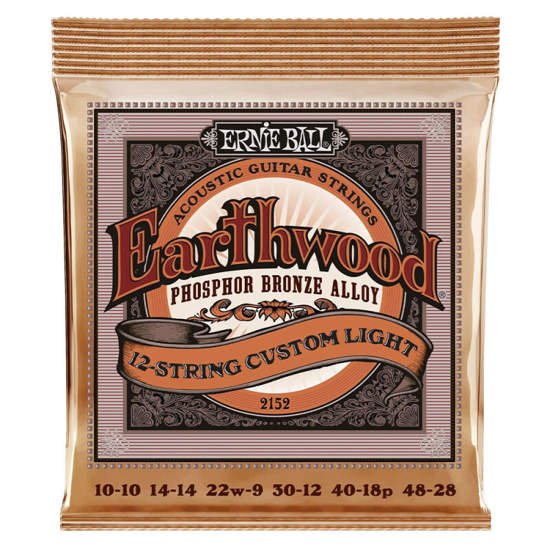 Ernie Ball 2152 12 Telli Phosphor Bronze Akustik Gitar Tel Takımı - 1