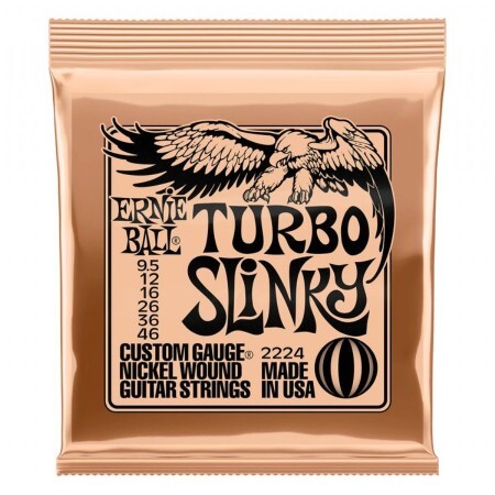 Ernie Ball 2224 Nickel Turbo Slinky Elektro Gitar 9.5-46 Tel Takımı - 1
