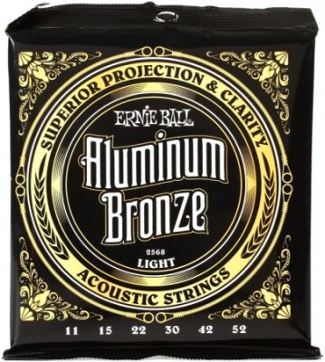 Ernie Ball 2568 Light Aluminum Bronze 11-52 Akustik Gitar Tel Takımı - Ernie Ball