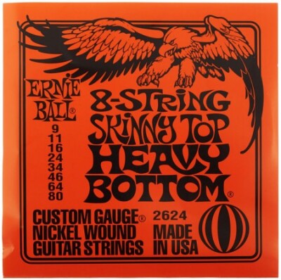 Ernie Ball 2624 Slinky Skinny Top Heavy Bottom 8 Telli (09 – 80) Elektro Gitar Teli - Ernie Ball