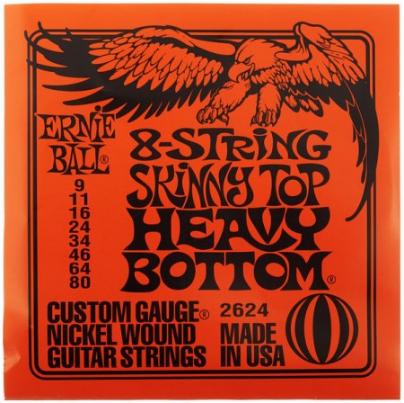 Ernie Ball 2624 Slinky Skinny Top Heavy Bottom 8 Telli (09 – 80) Elektro Gitar Teli