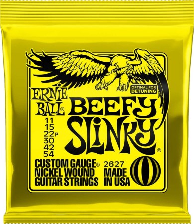 Ernie Ball 2627 Beefy Slinky Nickel Wound 11-54 Elektro Gitar Takım Tel - 1