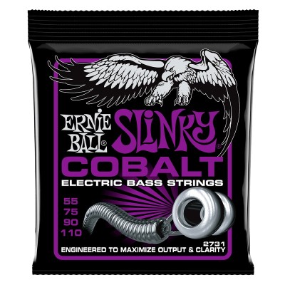 Ernie Ball 2731 Power Slinky Cobalt 055-110 Bas Gitar Tel Takımı - Thumbnail