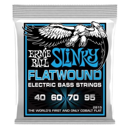 Ernie Ball 2815 Extra Slinky Flatwound Electric 040-95 Bas Gitar Tel Takımı - 1