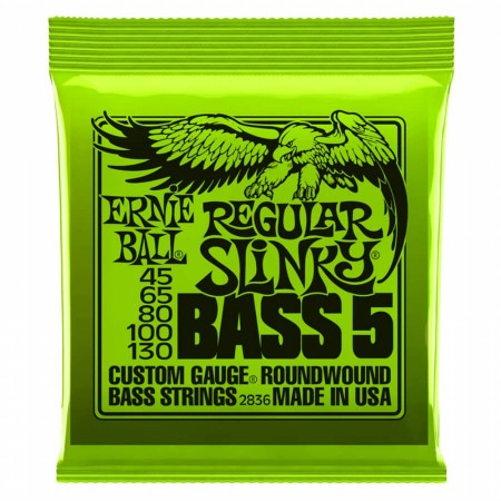 Ernie Ball - Ernie Ball 2836 Regular Slinky Nickel 45-130 (5 Telli) Bas Gitar Teli