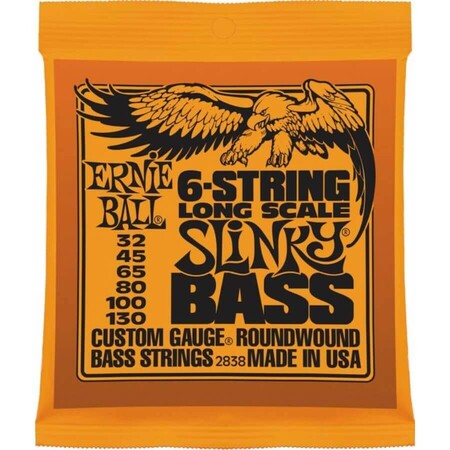 Ernie Ball - Ernie Ball 2838 Slinky Nickel 32-130 (6 Telli) Bas Gitar Teli