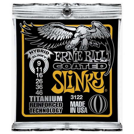 Ernie Ball - Ernie Ball 3122 Titanium Coated Hybrid Slinky Elektro Gitar Teli (09-46)