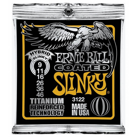 Ernie Ball 3122 Titanium Coated Hybrid Slinky Elektro Gitar Teli (09-46)
