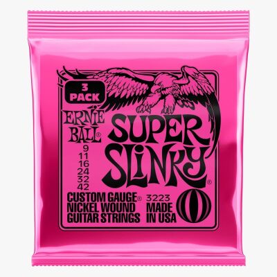Ernie Ball 3223 Regular 09-42 Slinky Nickel Wound 3 'lü Set Elektro Gitar Teli - Ernie Ball
