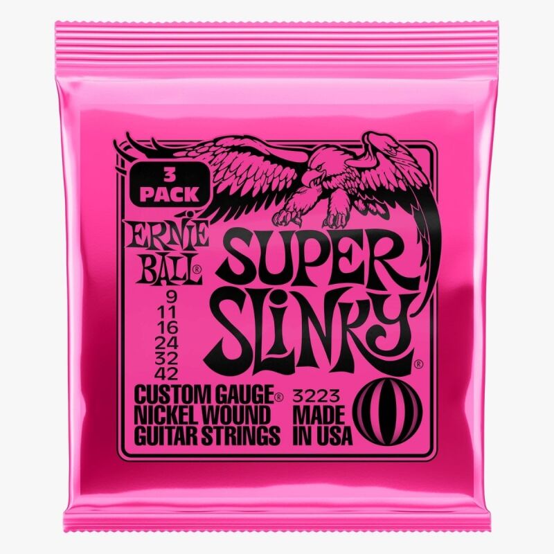 Ernie Ball 3223 Regular 09-42 Slinky Nickel Wound 3 'lü Set Elektro Gitar Teli - 1