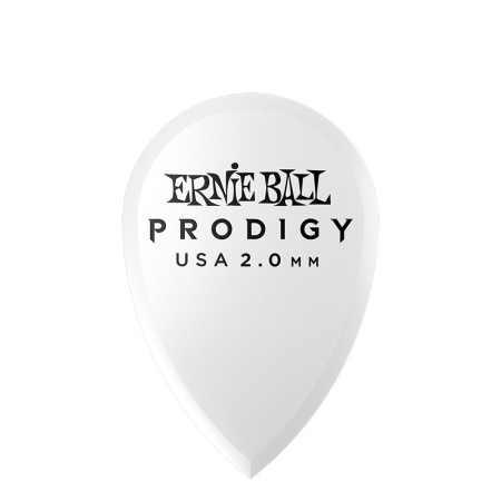 Ernie Ball - Ernıe Ball 9341 2.0mm Whıte Teardrop Prodıgy Tek Gitar Pena