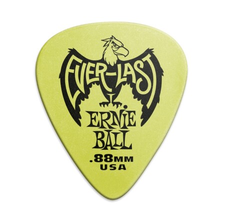 Ernie Ball - Ernie Ball Everlast 0.88mm Yeşil Tekli Pena