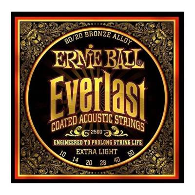 Ernie Ball Everlast XL 10-50 Coated 80/20 Bronze Akustik Gitar Teli - Ernie Ball