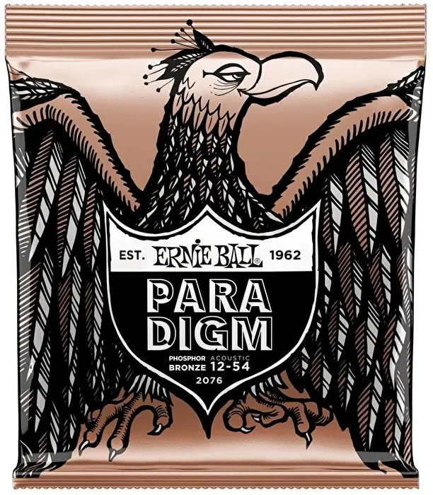 Ernie Ball P02076 Paradigm Medium Light Fosfor Bronz 12-54 Akustik Gitar Tel Takımı - 1