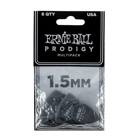 Ernie Ball - Ernie Ball P09342 1.5mm Black Multipack Prodigy Guitar Penası 6'lı Paket