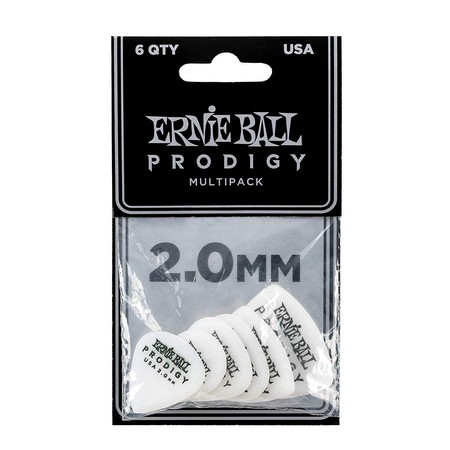 Ernie Ball P09343 / 2.0MM White Multipack Prodigy Gitar Penası 6'lı Paket - Thumbnail