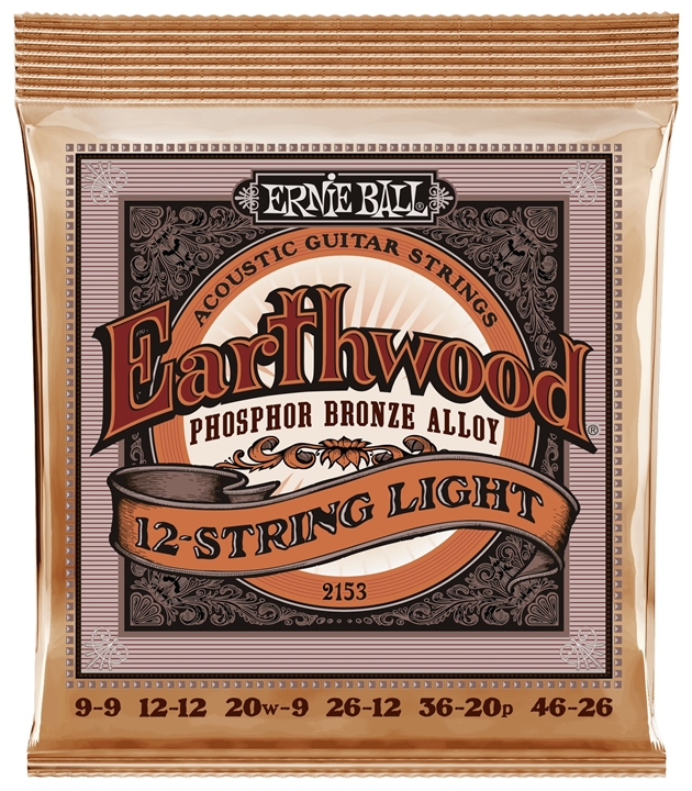 Ernie Ball 2153 12 Telli Phosphor Bronze Akustik Gitar Tel Takımı - 1