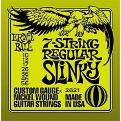 Ernie Ball Regular Slinky 7 Telli Elektro Gitar Teli (10-56) - Ernie Ball