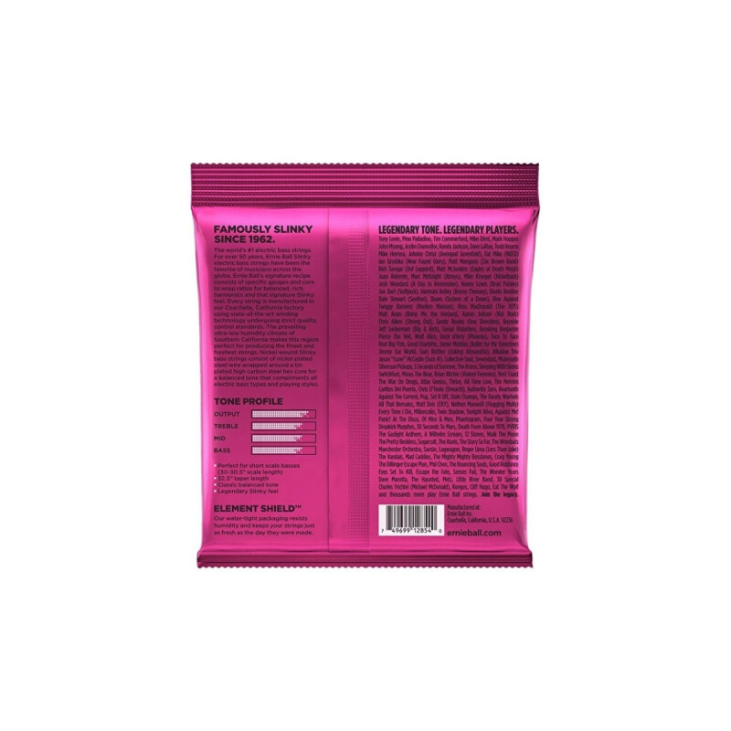 Ernie Ball Super Slinky 45-100 Nickel Wound Short Scale Bas Teli - 4