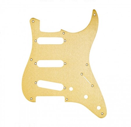 Fender - Fender 11-Hole Modern Gold Anodized Aluminum Stratocaster® S/S/S Gitar Pıckguard