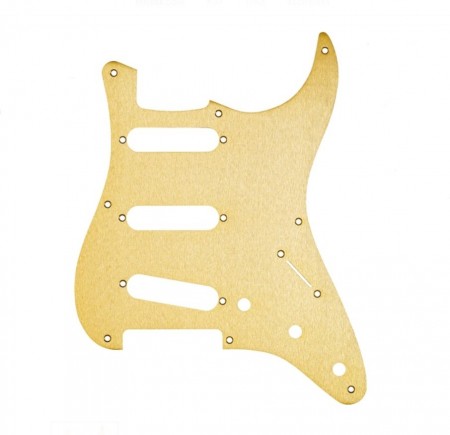 Fender 11-Hole Modern Gold Anodized Aluminum Stratocaster® S/S/S Gitar Pıckguard - Thumbnail