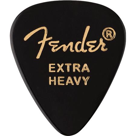 Fender 351 Shape Premium Celluloid Extra Heavy Black 12'li Pena Seti - Fender