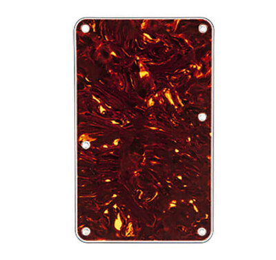Fender 4-Ply Brown Shell Strat Backplate (No String Holes) - Fender