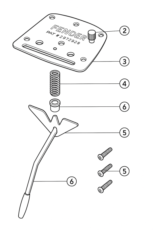 Fender ‘62 Jaguar/Jazzmaster Orijinal Japon Chrome Tremolo Vibrato - 2