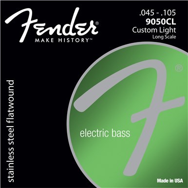 Stainless 9050's Bass Strings, Stainless Steel Flatwound, 9050CL .045-.105 Gauges, (4) - 1