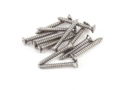 Bass/Telecaster® Bridge/Strap Button Mounting Screws, Phillips-Head, Chrome, (12) - 2