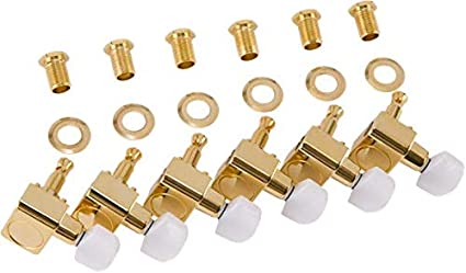 Fender Deluxe Gold White Pearloid Buttons Elektro Gitar Burgu Takımı - Thumbnail