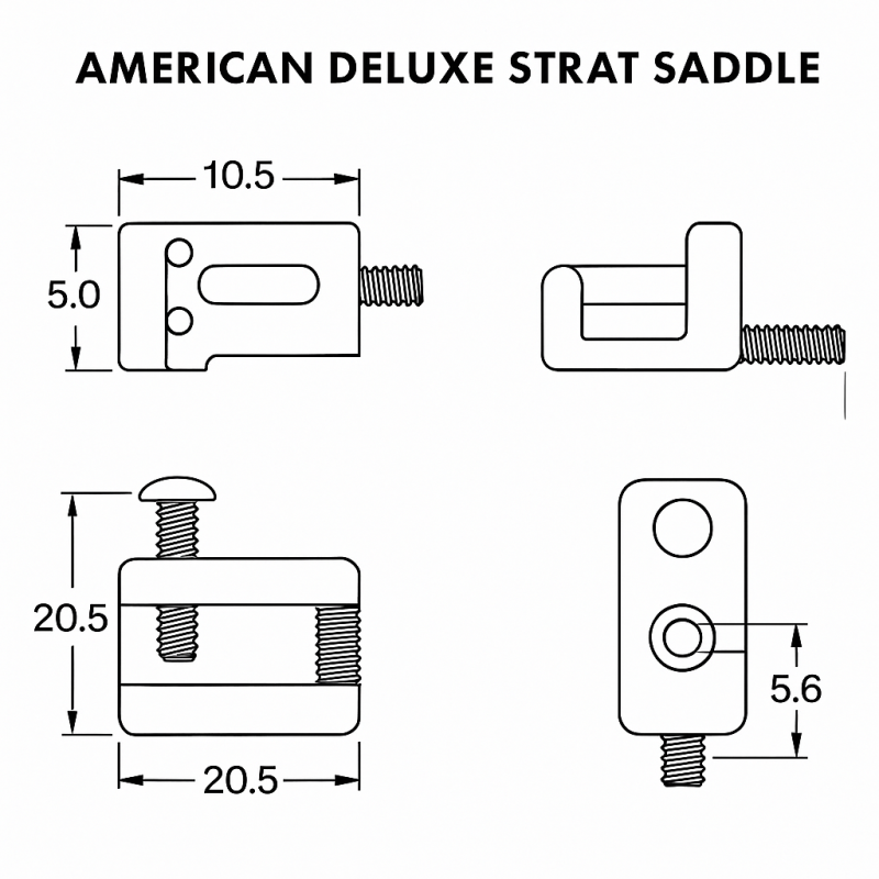 American Deluxe Strat Saddle Chrome Köprü Yedek Parça - 3