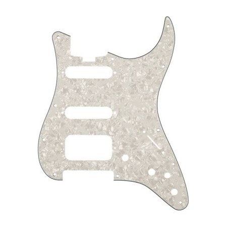 Fender Elite Strat Pickguard HSS White Moto 4-Ply