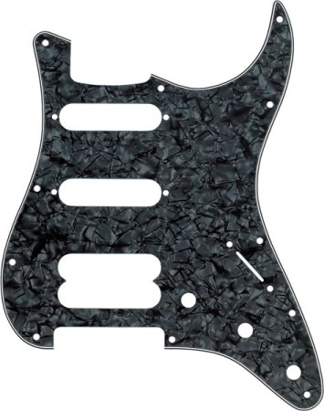Fender - Fender H-S-S Strat 11 Hole Elektro Gitar Pickguard 4-Ply BLK Pearl
