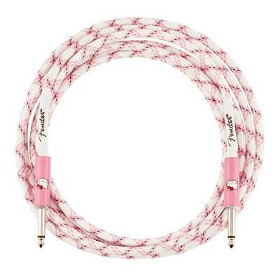 Fender Hello Kitty Örgü Kılıflı 3 m Enstrüman Kablosu - 2