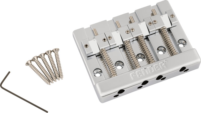 Fender® HiMass™ 4-String Bass Bridge Assembly With Brass Saddles Bas Köprü - 1
