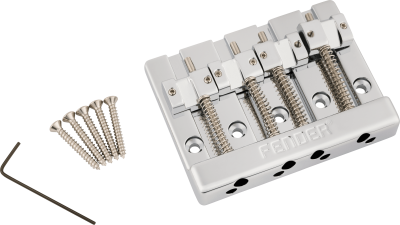 Fender® HiMass™ 4-String Bass Bridge Assembly With Zinc Saddles Bas Köprüsü - Fender