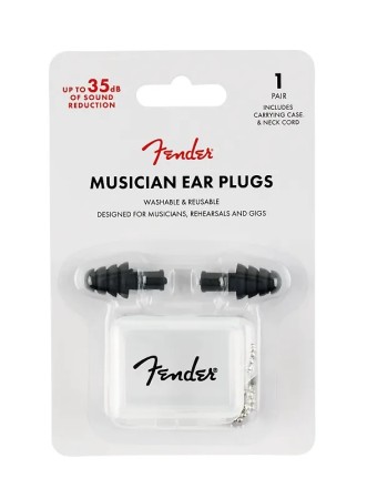 Fender Musician Series Black Ear Plugs 2'li Kulak Tıkaçları - Thumbnail